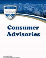 Consumer Advisories