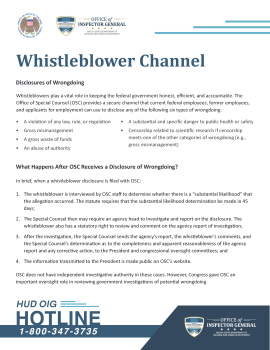 HUD Whistleblower 8.5x11 flyer